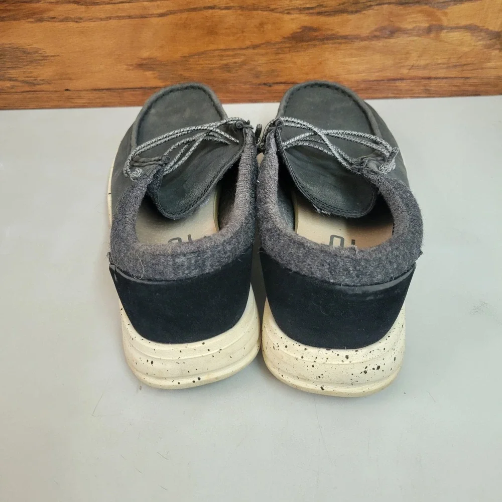 Hey‎ Dude Wally Shade Mens Grey Charcoal Slip On Loafers Size 8 121883246